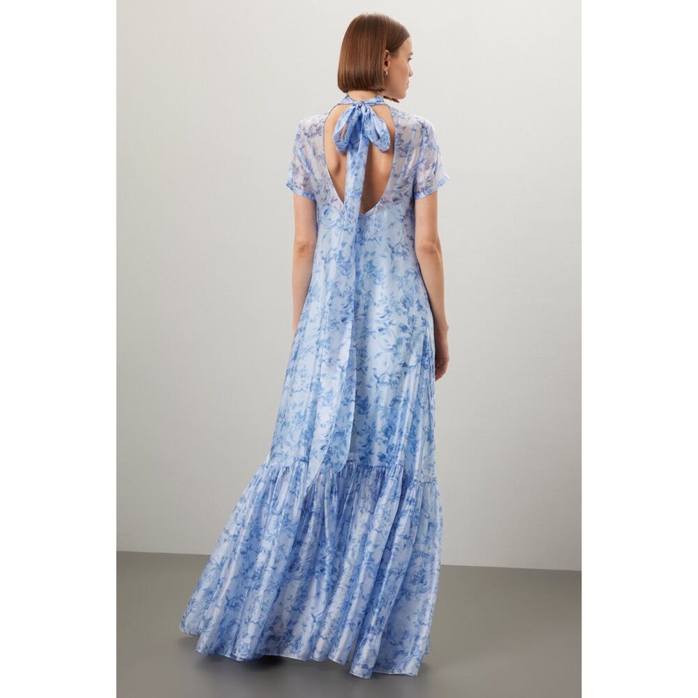 STAUD Light Blue Floral Maxi Dress - Picture 2 of 9